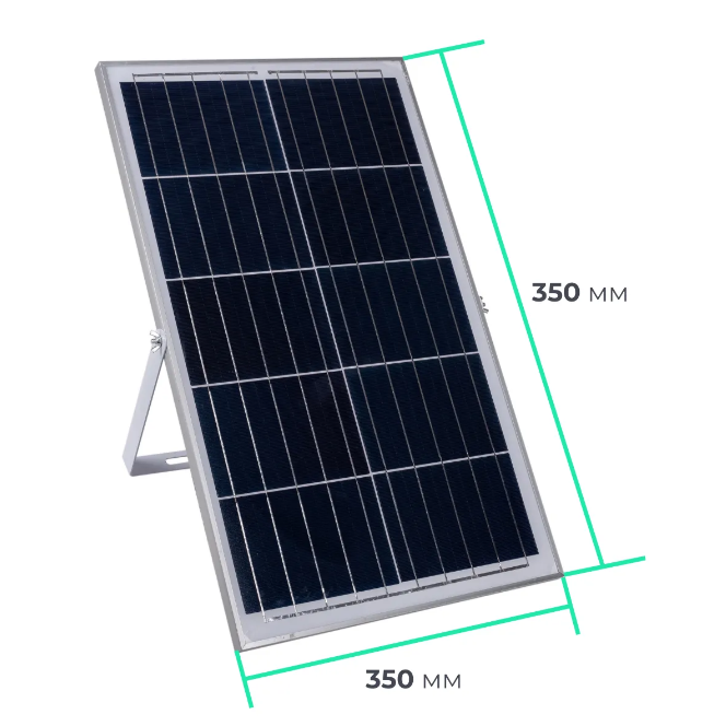 Прожектор GTV BRAVOS, сонячна панель, 150W, 6400K, IP65, 120°, на пульті (LD-BRAVOS150W-64)