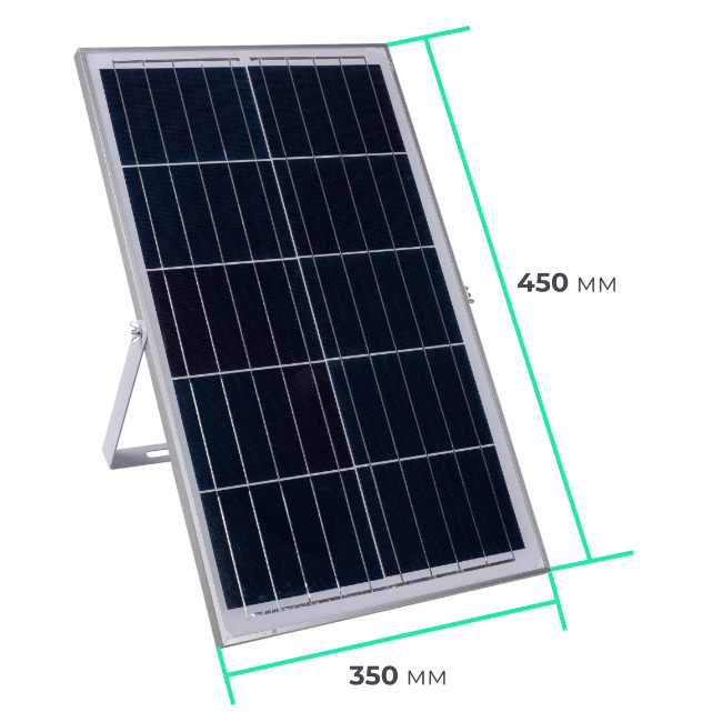 Прожектор GTV BRAVOS, сонячна панель, 200W, 6400K, IP65, 120°, на пульті (LD-BRAVOS200W-64)