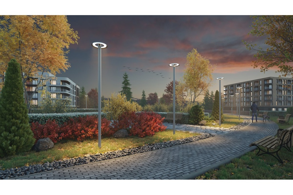 Світильник 100W вулично-парковий GTV ORLANDO LED, 4000K, IP65 (LD-ORL100W-40)