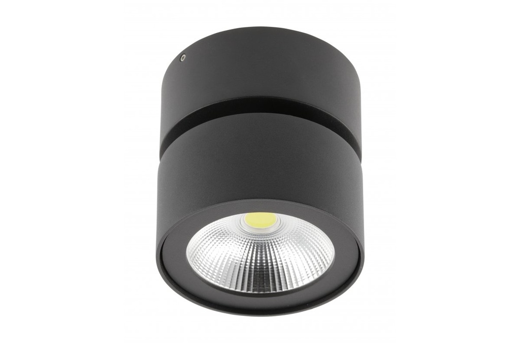 Світильник GTV LED BIANCO, 15W, IP20, 4000K, 104х102, круг, чорний, з нахилом (LD-BNC15WOC-NB)