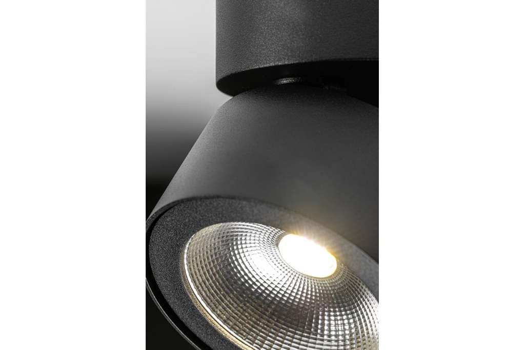 Світильник GTV LED BIANCO, 15W, IP20, 4000K, 104х102, круг, чорний, з нахилом (LD-BNC15WOC-NB)