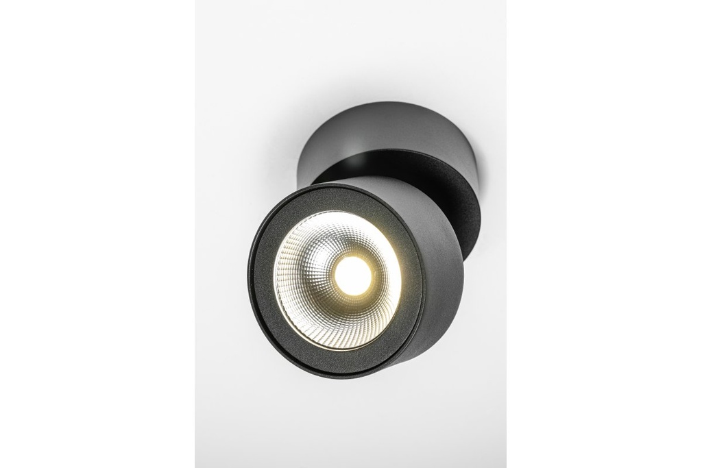 Світильник GTV LED BIANCO, 15W, IP20, 4000K, 104х102, круг, чорний, з нахилом (LD-BNC15WOC-NB)