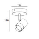 Світильник GTV ORIO, алюміній, IP20, 1*GU10, max. 50W, круглий, чорний (OS-ORI-GU10-10)