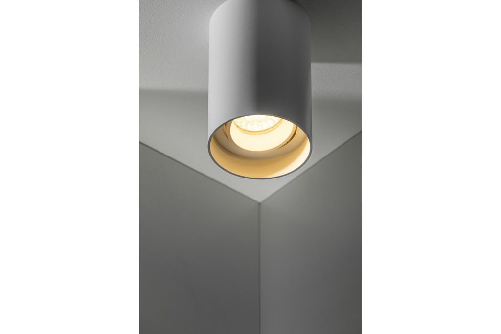 Світильник GTV RESTO, 80x125mm, IP20, max.20W, круглий, білий (пластик) (OS-RST80125OK1-10)