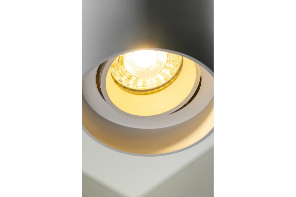 Світильник GTV RESTO, 80x125mm, IP20, max.20W, круглий, білий (пластик) (OS-RST80125OK1-10)