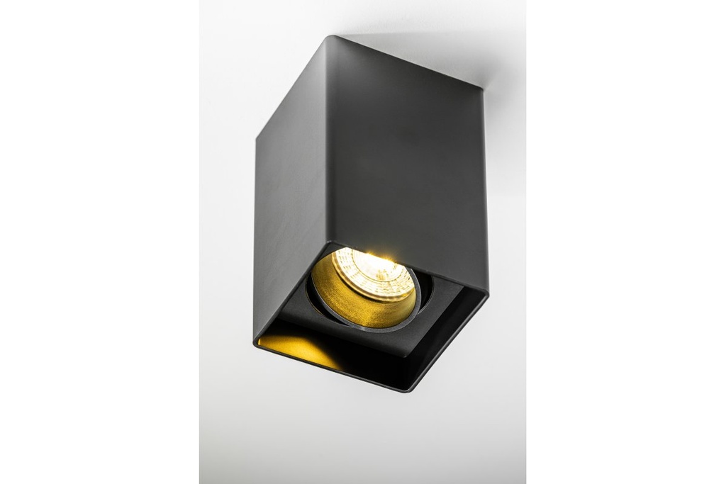 Світильник GTV RESTO, 80x80x125mm, IP20, max.20W, квадрат, чорний (пластик) (OS-RST8080KW1-00)