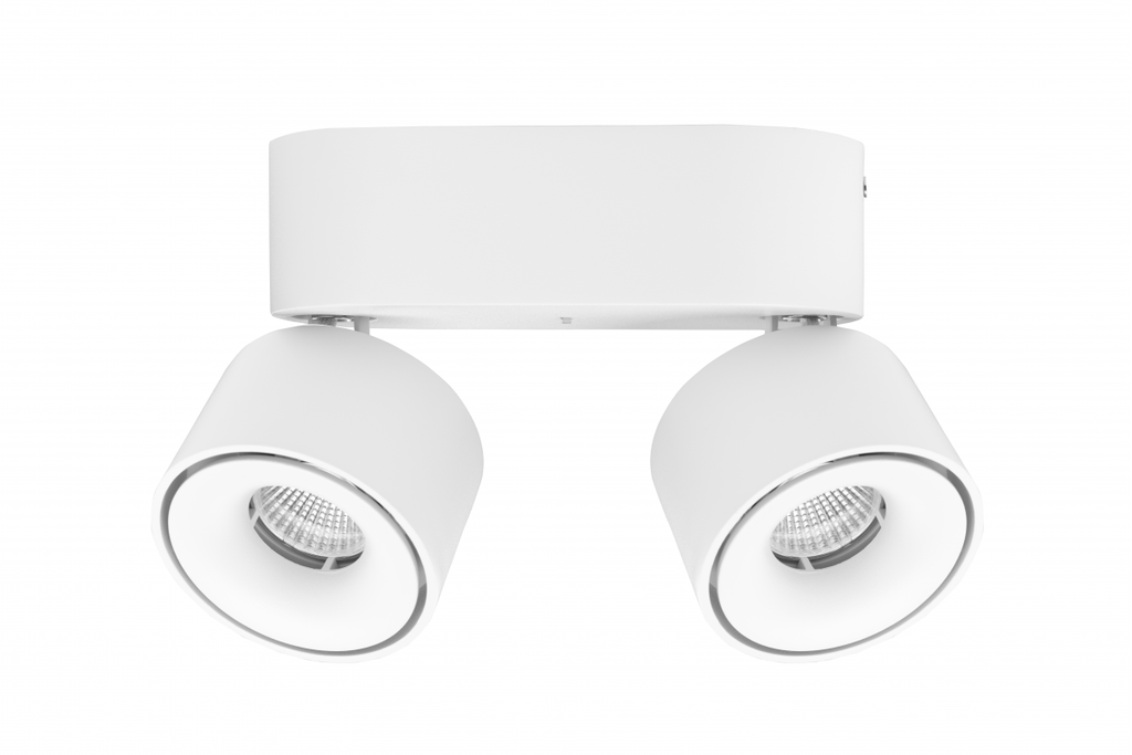 Світильник подвійний GTV BIANCO CCT 16W, 1360Lm, AC220-240V, 50/60Hz, Ra≥80, IP20, 36°, 2700/3300/4000K, білий