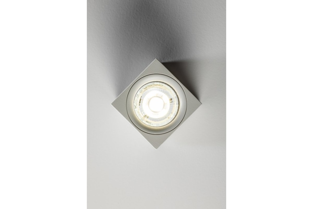 Світильник стельовий GTV TIPO, алюміній, 60x60x100, IP20, max 50W, квадратний, білий