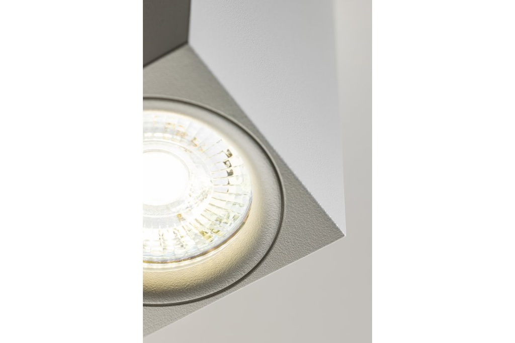 Світильник стельовий GTV TIPO, алюміній, 60x60x100, IP20, max 50W, квадратний, білий