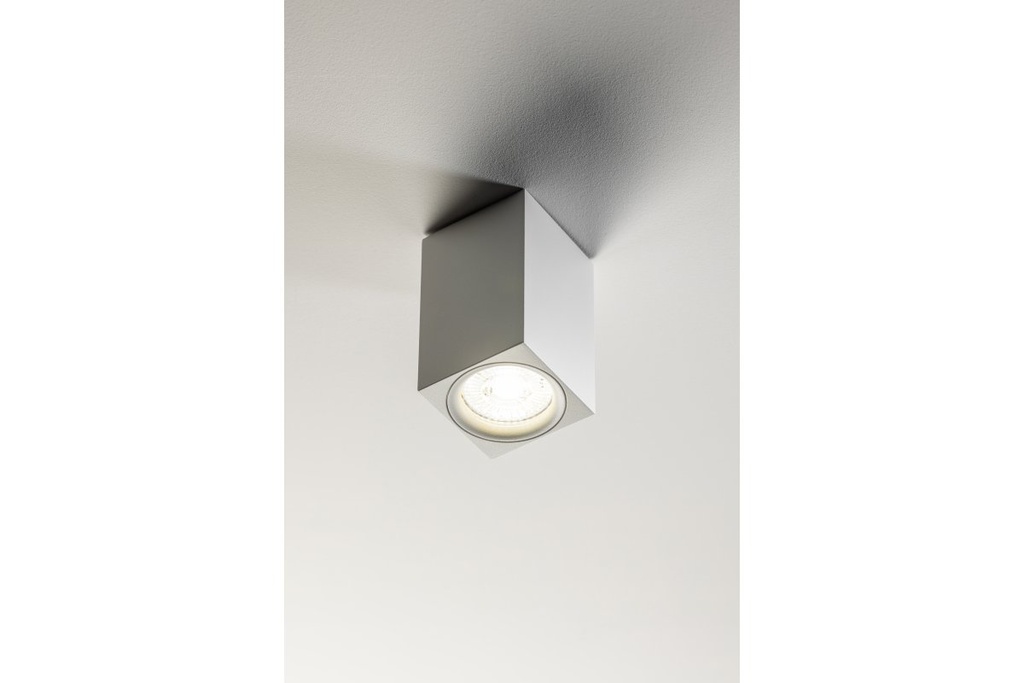 Світильник стельовий GTV TIPO, алюміній, 60x60x100, IP20, max 50W, квадратний, білий