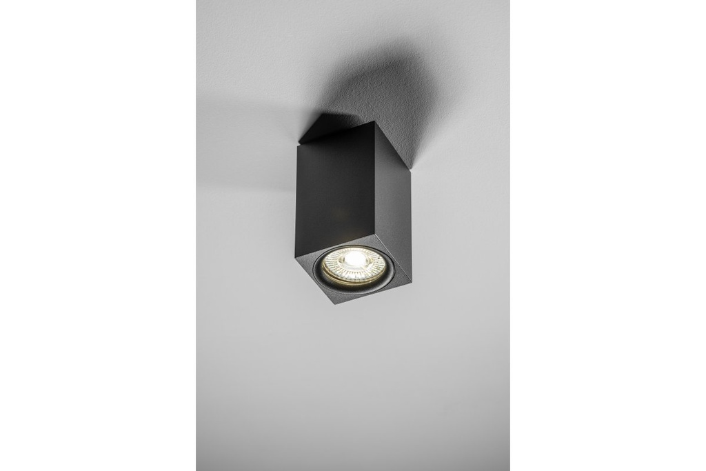 Світильник стельовий GTV TIPO, алюміній, 60x60x100, IP20, max 50W, квадратний, чорний