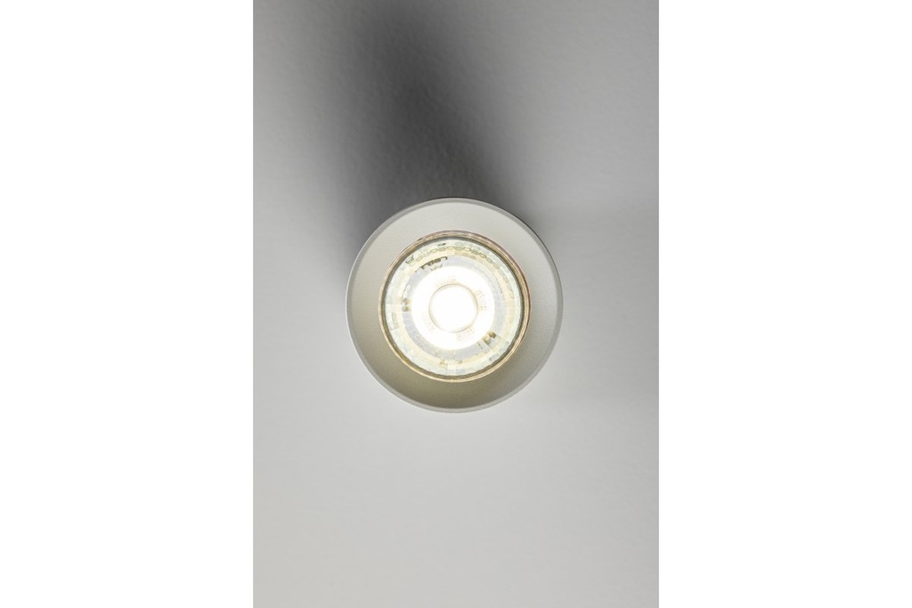 Світильник стельовий GTV TIPO, алюміній, 65X115, IP20, max 50W, круглий, білий
