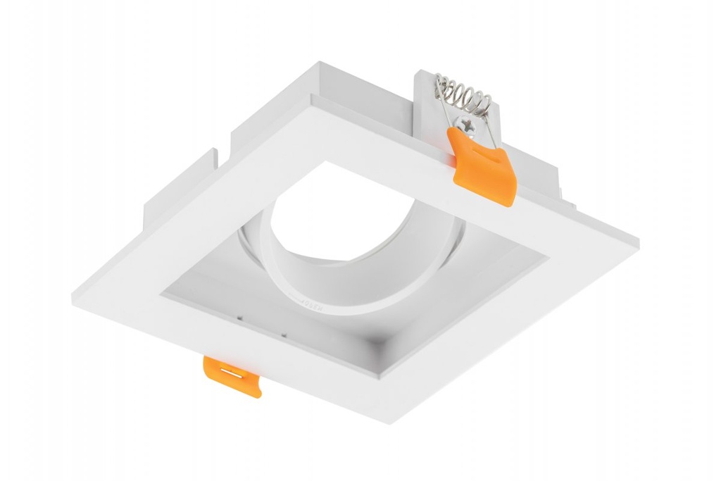 Світильник точковий GTV RUBIO, 102x102mm, IP20, квадратний, одинарний, білий (пластик) (OP-RUBIOKW1-10)