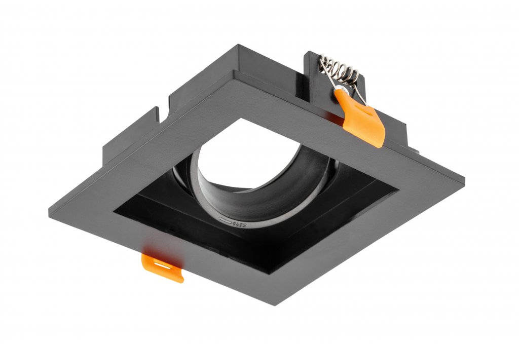 Світильник точковий GTV RUBIO, 102x102mm, IP20, квадратний, одинарний, чорний (пластик) (OP-RUBIOKW1-00)