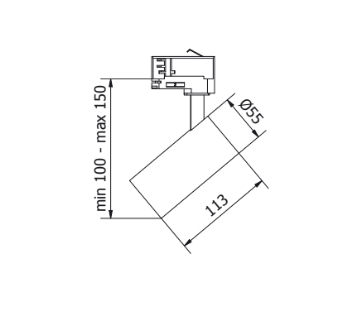 Світильник трековий GTV LIMA, GU10, max.20W, IP20, круглий, білий (XLD-LMAGU10OB-NB)