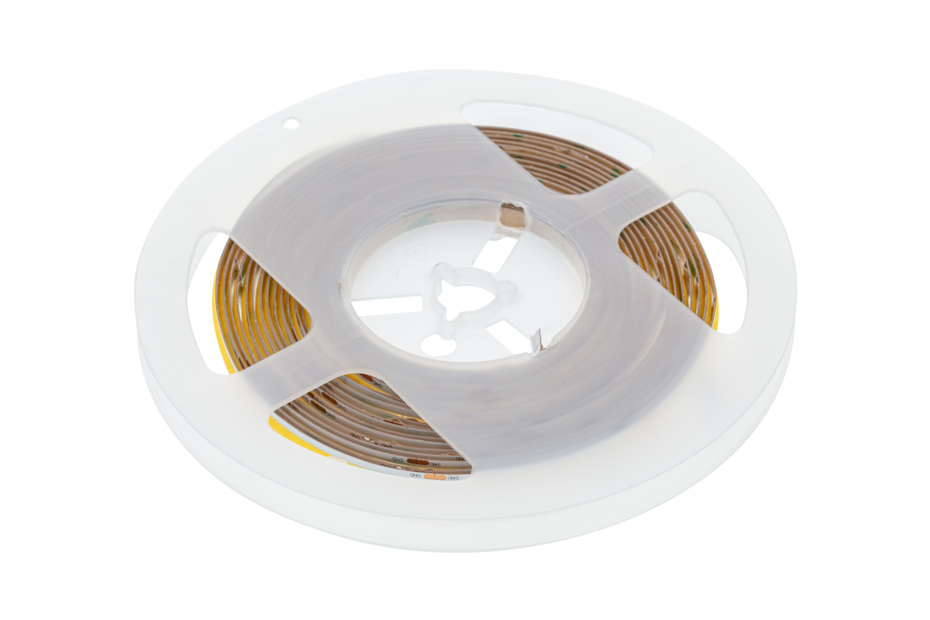 Світлодіодна стрічка GTV COB 24V, 320LED/m, 8mm, 8W/m, IP20, 4000K, 2x1m кабель mini am