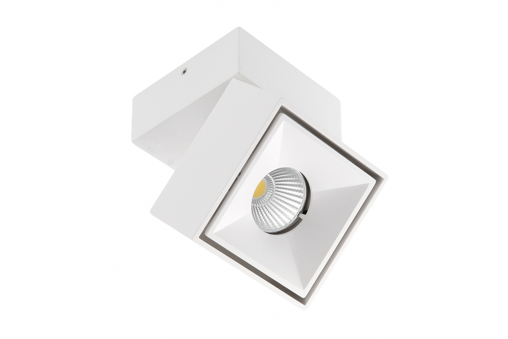 Світлодіодний світильник GTV BIANCO CCT 8W, 680Lm, AC220-240V, 50/60Гц, Ra≥80, IP20, 36°, 2700/3300/4000K, квадратний, білий