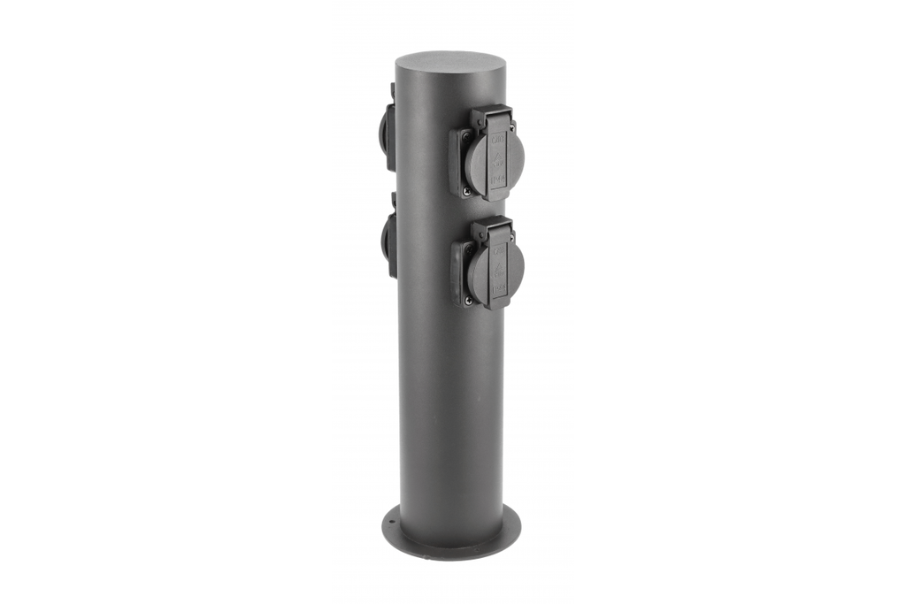 Стовпчик садовий GTV CORTA-P 36, IP54, 4*розетки Schucko, max.3500W, графіт (OS-CORP36G-30)