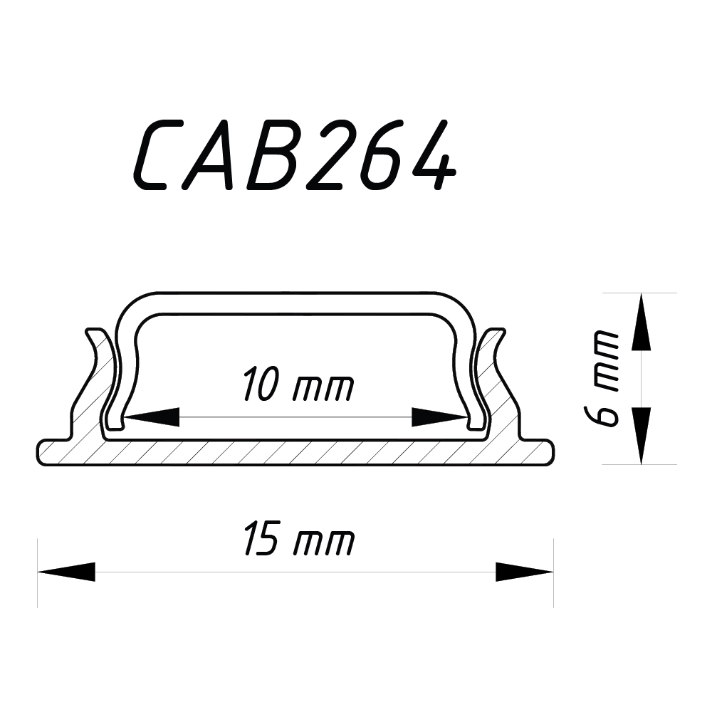 Профіль для світлодіодної стрічки Feron CAB264 срібло