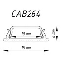 Профіль для світлодіодної стрічки Feron CAB264 срібло