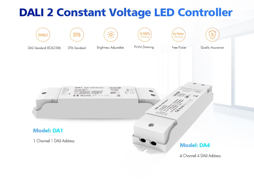 LED-димер DEYA 12-24VDC, 5A*4CH(DA4)