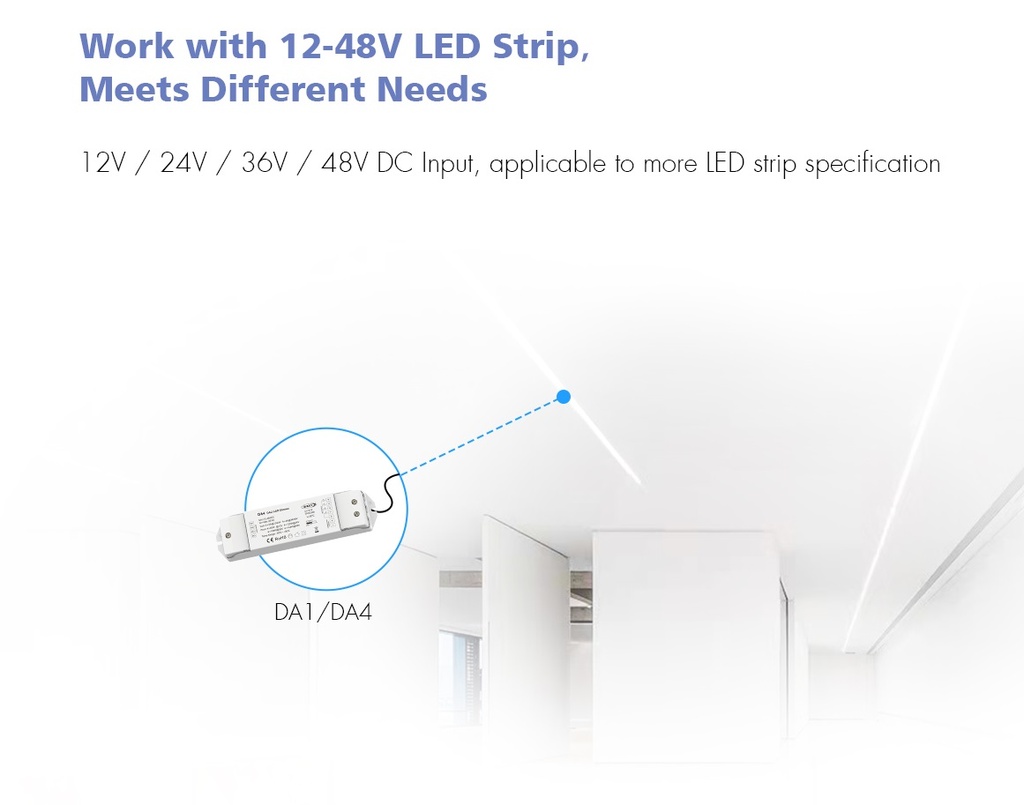 LED-димер DEYA 12-24VDC, 5A*4CH(DA4)