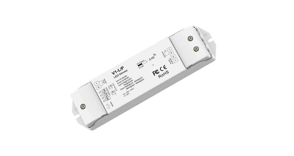 LED-димер DEYA 12-48VDC, 15A*1CH, PUSH-DIM (V1-L/P)