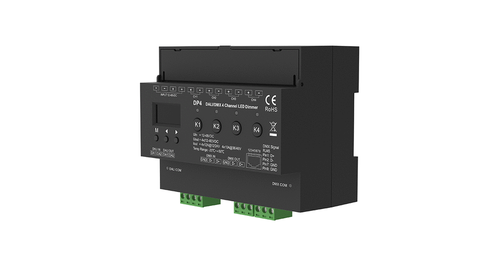 LED-димер DEYA 4CH*12A 12-48VDC DALI/DMX (DP4)