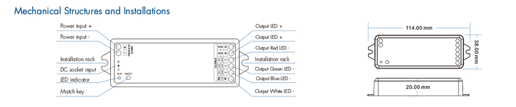 LED-контролер DEYA 12-24VDC, 4A*4CH (VP)