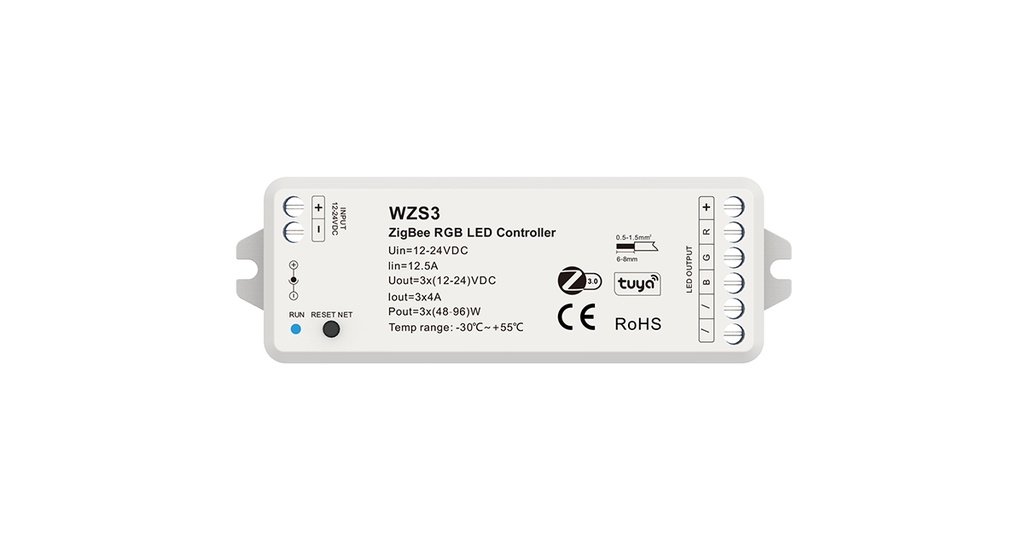 LED-контролер DEYA RGB 12-24VDC, 4A*3CH (WZS3)