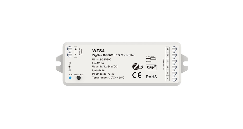 LED-контролер DEYA RGBW 12-24VDC, 3A*4CH (WZS4)