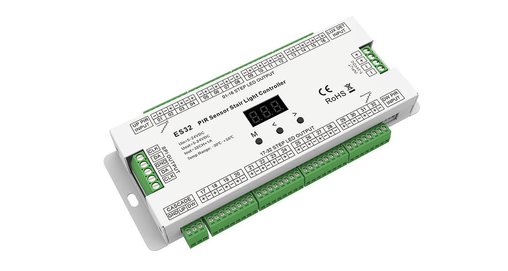 LED-контролер DEYA для сходів з датчиком PIR 5-24VDC, 1A*32CH (ES32)