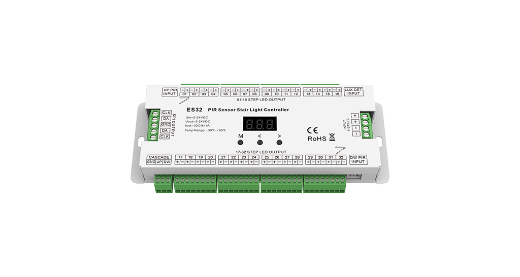 LED-контролер DEYA для сходів з двома лазерними датчиками 5-24VDC, 1A*32CH (ES32(2*EL-C))