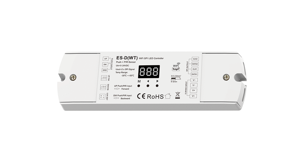 LED-контролер DEYA з датчиком PIR+Dual Push WiFi SPI 5-24VDC (ES-D(WT))