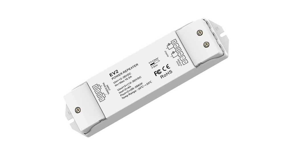 LED-повторювач DEYA 12-36VDC, 8A*2CH (EV2)