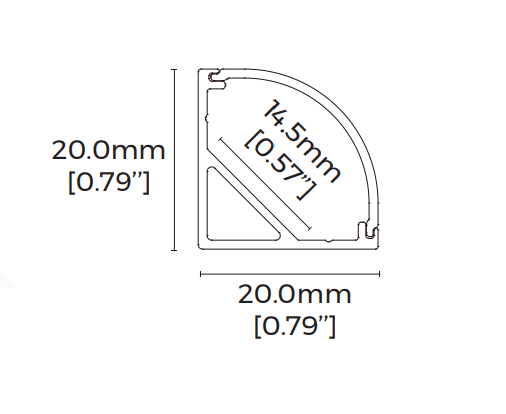 LED-профіль кутовий COLORS 2,5 метра (LG2020C_2,5)