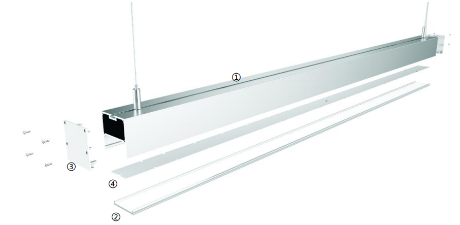 LED-профіль підвісний LS4970 (2,5 метра)