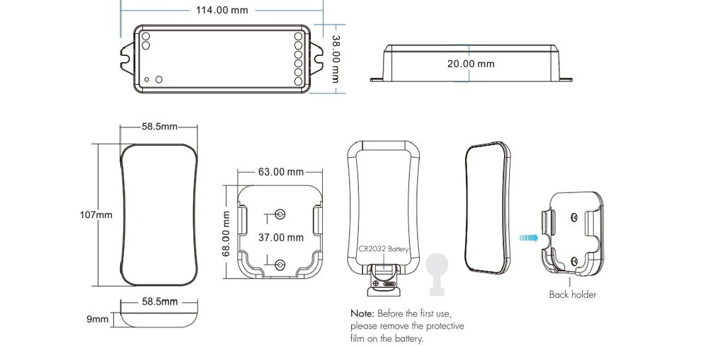 LED Пульт и контролер DEYA 3A*4CH (R8-1+VP)