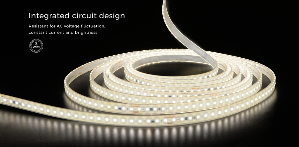 LED стрічка COLORS 104-2835-220V-IP65 10.6W 1100Lm 5700K 20м (H8104-230V-12mm-IP65-W)
