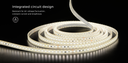 LED стрічка COLORS 104-2835-220V-IP65 10.6W 1100Lm 5700K 20м (H8104-230V-12mm-IP65-W)