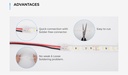 LED стрічка COLORS 120-2835-24V-IP20 8.8W 900Lm 2700K 5м (DJ120-24V-8mm-SW)