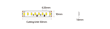 LED стрічка COLORS 160-2835-24V-IP20 16.4W 2400Lm 3000K 5м (DS8160-24V-10mm-WW)
