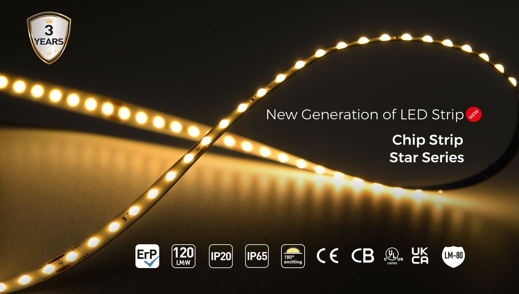LED стрічка COLORS 192-24V-IP20 13W 1310Lm 3000K 5м (FD192-24V-10mm-WW)