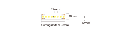 LED стрічка COLORS 192-24V-IP20 13W 1470Lm 4000K 5м (FD192-24V-10mm-NW)
