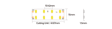 LED стрічка COLORS 192-2835-24V-IP20 18.9W 2930Lm 4000K 4м (D8192-24V-15mm-NW_4m)