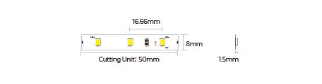 LED стрічка COLORS 60-2835-12V-IP55 4,4W 396Lm 2700K 5м (DJ60-12V-8mm-IP55-SW)