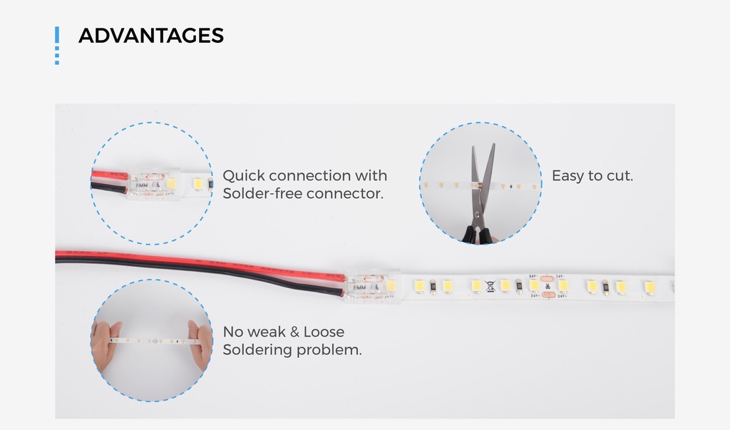 LED стрічка COLORS 60-2835-24V-IP20 4,4W 480Lm 3000K 5м (DJ60-24V-8mm-WW)