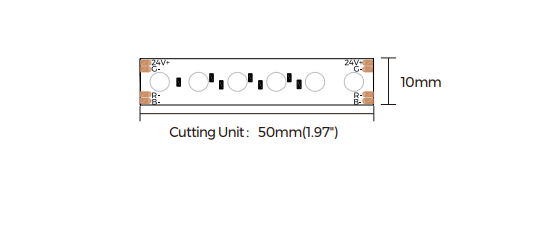 LED стрічка COLORS Chip-24V-IP20 14.4W 450Lm RGB 5м (PD120RGB-24V-10mm)