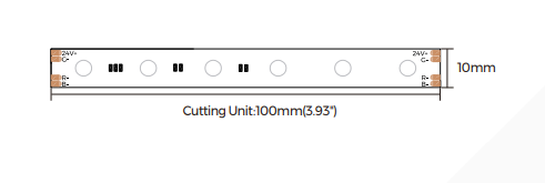 LED стрічка COLORS Chip-24V-IP20 9.6W 300Lm RGB 5м (PD60RGB-24V-10mm)