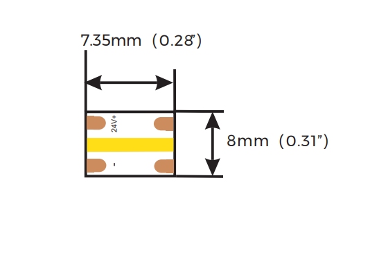 LED стрічка COLORS COB-24V-IP20 10W 1190Lm 4000K 5м (DF10N-24V-8mm-NW)